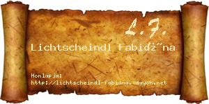 Lichtscheindl Fabiána névjegykártya